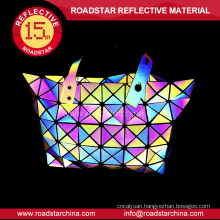 High light reflective rainbow color bag for ladies